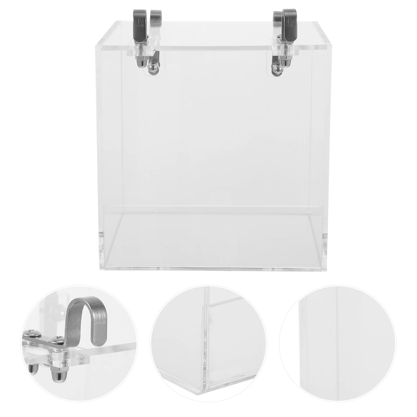 

Bird Bath Cage Accessories Clear Acrylic Shower Box For Small Parrots Finches Household Pet Supplies Bird Bathing