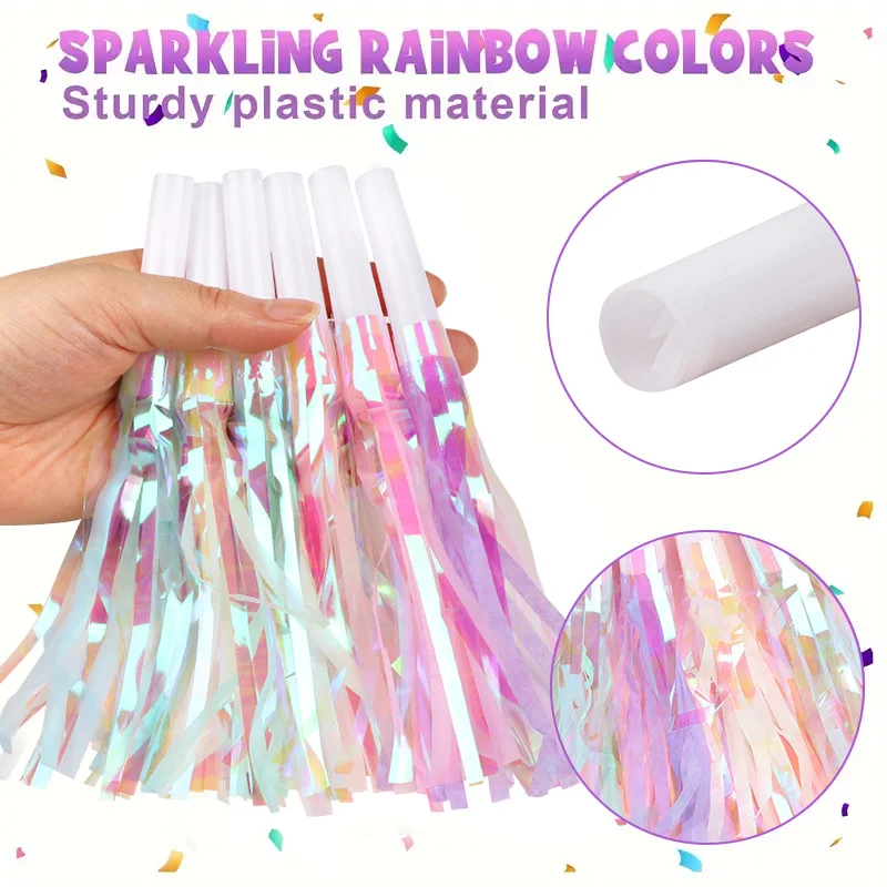 

6Pcs Colorful Blowout Whistles Kids Birthday Party Favors Toy Christmas New Year Noise Maker Wedding Gift for Guests Cheer Props