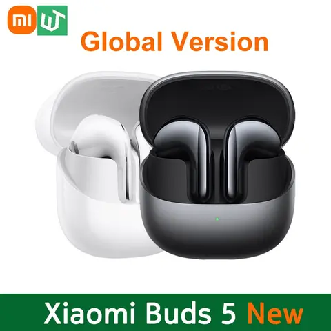 Global Version Xiaomi Buds 5 TWS Earphone AI Active Noise Cancelling Bluetooth 5.4 Sound Recording Headphone Lossless Audio