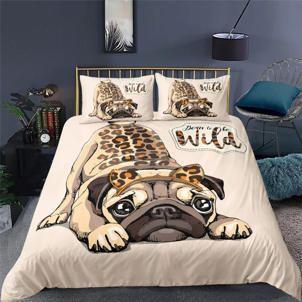 

Dog Puppy 3D Bedding Set Fashion Comfortable Duvet Quilt Cover Pillowcase Bedding Set Children Bedroom Decoration Home Textile