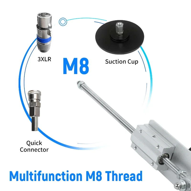 DIY Mini Linear Motion Reciprocating Cycle Linear Motor Quick Connector 3XLR Adapter Telescopic Actuator DC Motor 3-15CM Stroke