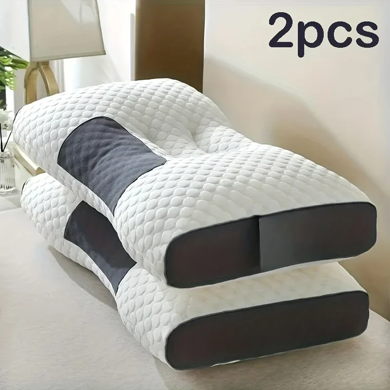 1pc/2pcs Durable Ultimate Cervical Orthopedic Pillow - Ergonomic Neck Support for Deep Sleep, Side & Back Sleeper Friendly