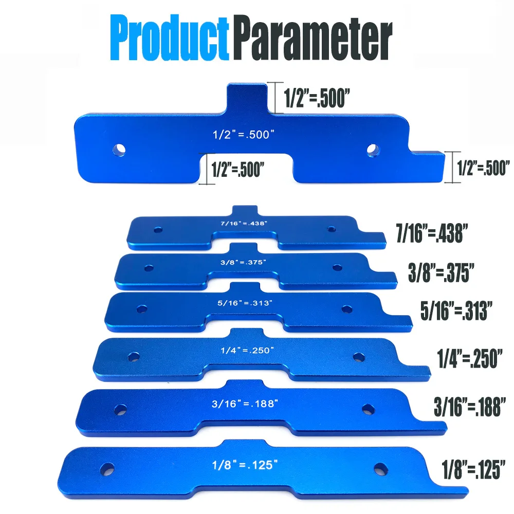 

7-Piece woodworking milling cutter measuring block, precision milling machine adjusting rod, table saw setting rod