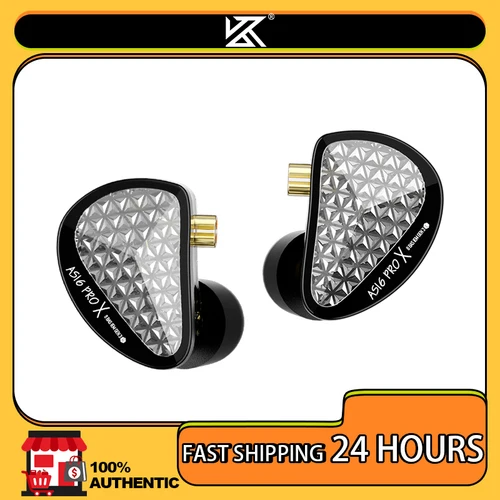 KZ AS16 Pro X auriculares intrauditivos 8 auriculares con armadura equilibrada auriculares deportivos con cancelación de ruido para juegos con Cable de Audio desmontable