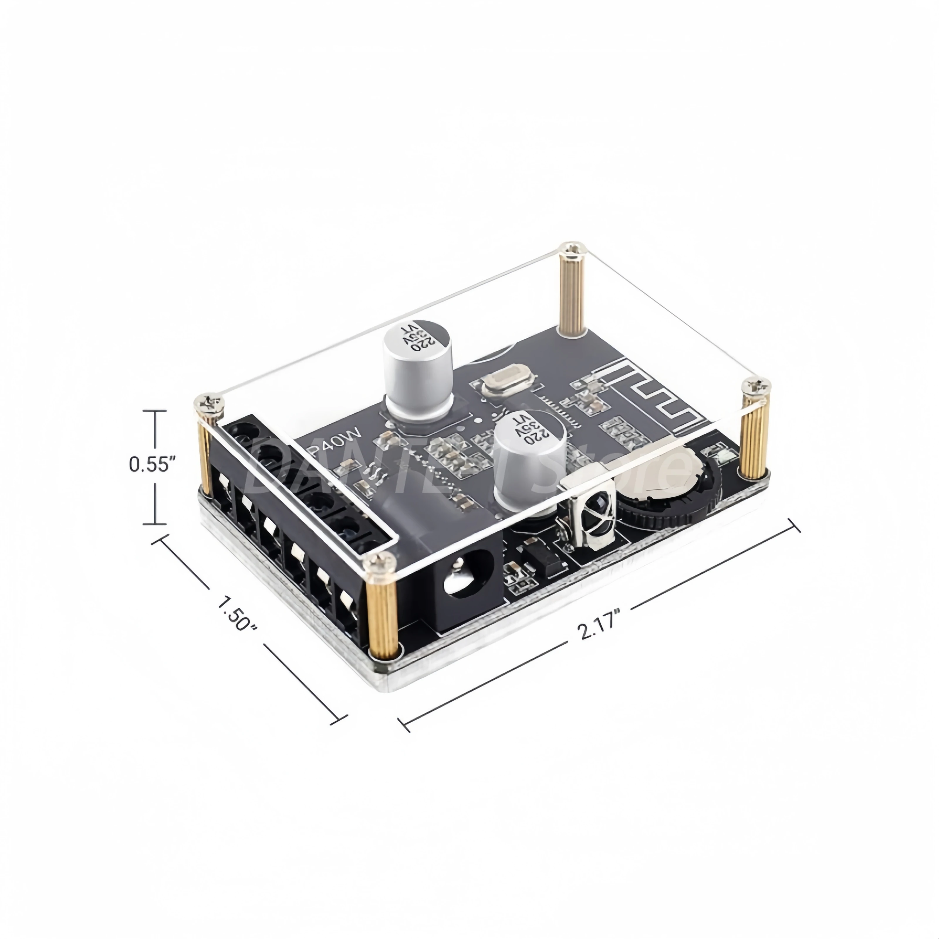 30W/40W Stereo Bluetooth Power Amplifier Board 5V/12V/24V High Power Digital Amplifier Module XY-P40W