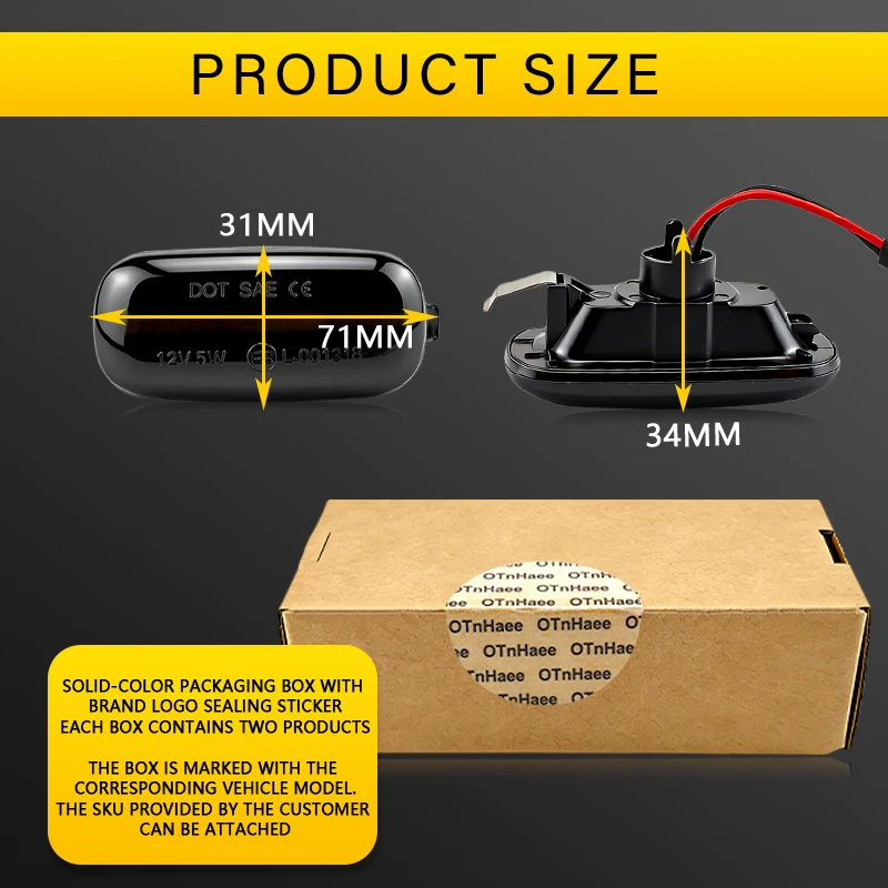 LED Front Fender Side Marker Light For Audi A3 S3 8P A4 S4 RS4 B6 B7 B8 A6 S6 RS6 C5 C7 C6 05-08 Turn Signal Light - view 5