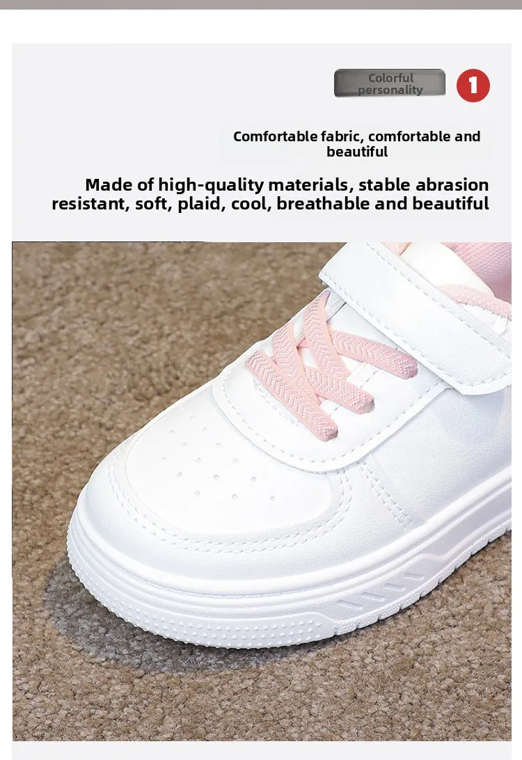 2026 Herbst Kinder Barfußschuhe mit breiter Zehenbox für Jungen und Mädchen – Minimalistische Sneaker aus leichtem Kunstleder mit Klettverschluss – Detail 7