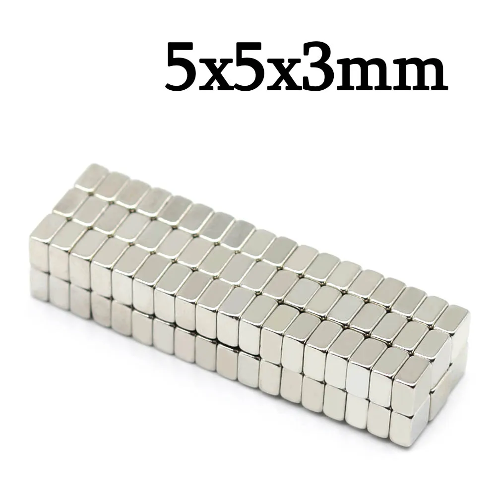 

5x5x3mm Super Strong Block Neodymium Magnet Powerful Magnets N35 small Permanent Magnetic NdfeB Refrigerator Magnet 5x5x3