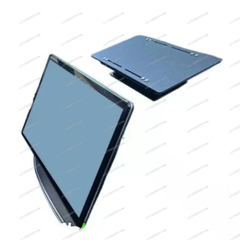 The central control screen in the car is blocked car display screen is blocked sun shield is folded.