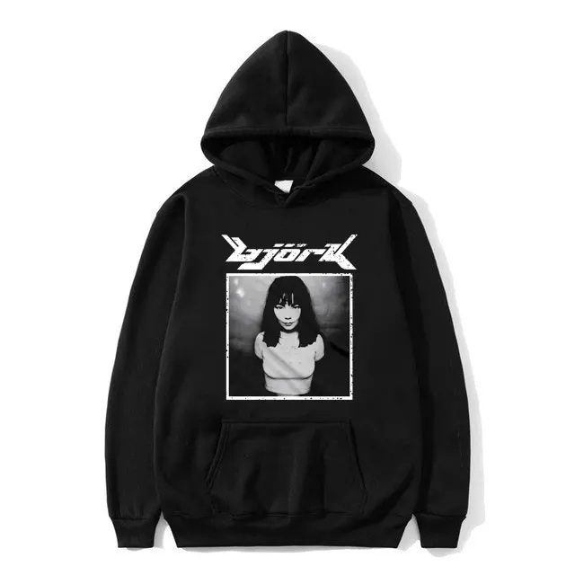 

Singer Bjork Vintage Oversized Hoodie Men Women Fahsion Y2k Style Pullover Hoodies Male Vintage Causal Fleece Cotton Sweatshirt