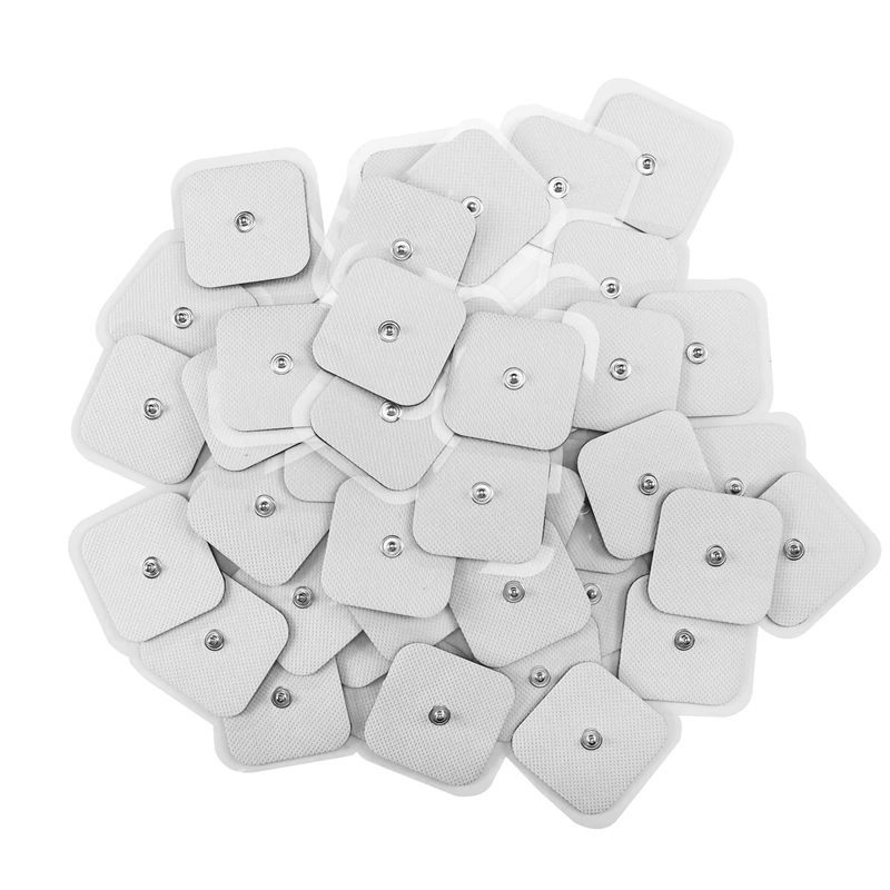 30Pcs 4X4cm Electrodes Electrode Pad Self Adhesive Electrode Patches for TENS Therapy Machines Physiotherapy