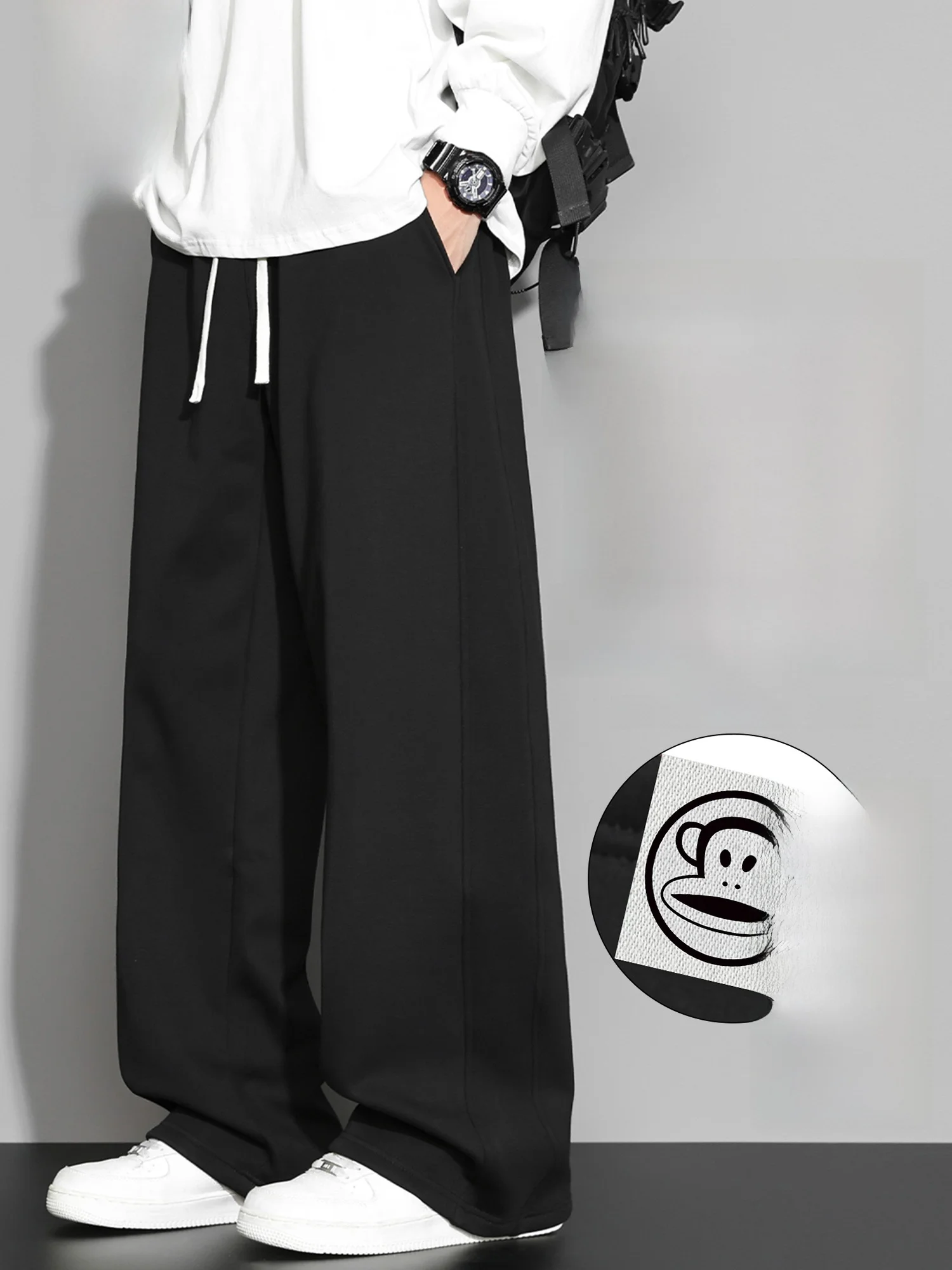 

Мужские зимние повседневные брюки Paul Frank с флисовой подкладкой, утепленные, свободного прямого кроя, теплые спортивные штаны, комфортные, прямого силуэта