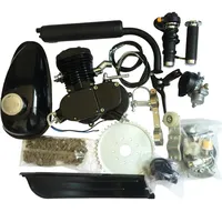 Black Silver 80cc Bicycle Engine Motor Kit 2 Stroke   Engine Kit Set for Motorized Bicycle Bike Motorcycle