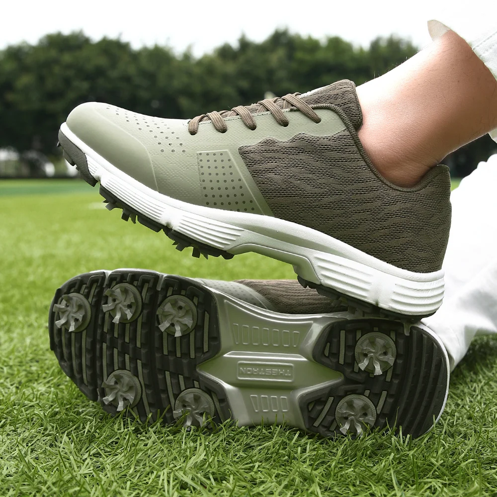 

New Professional Spiked Men Golf Shoes Waterproof Microfiber Anti-collision Toe Outdoor Competition Sports Sneakers size 39-48