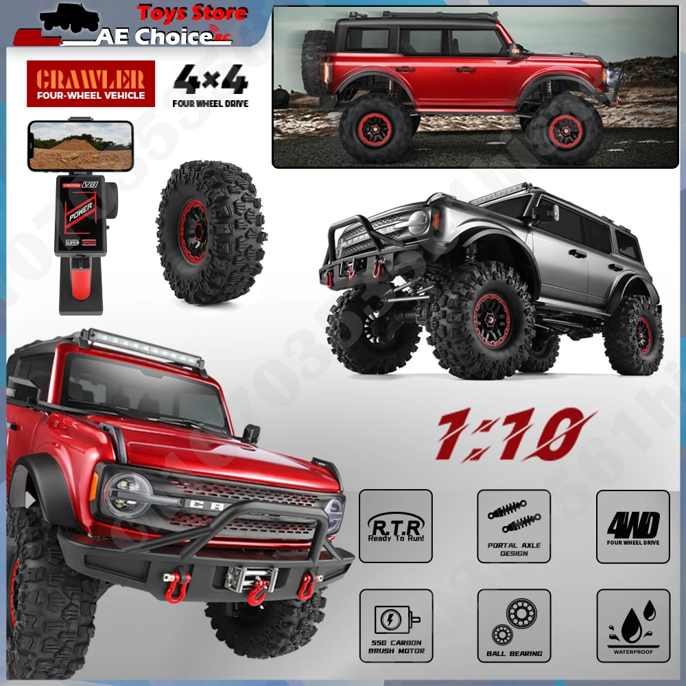 WLtoys 104020 1/10 Professional RC Car 4x4 Off Road 2.4G 4WD Remote Control Cars 45 Minutes Working Time Climbing Car Adult Toy