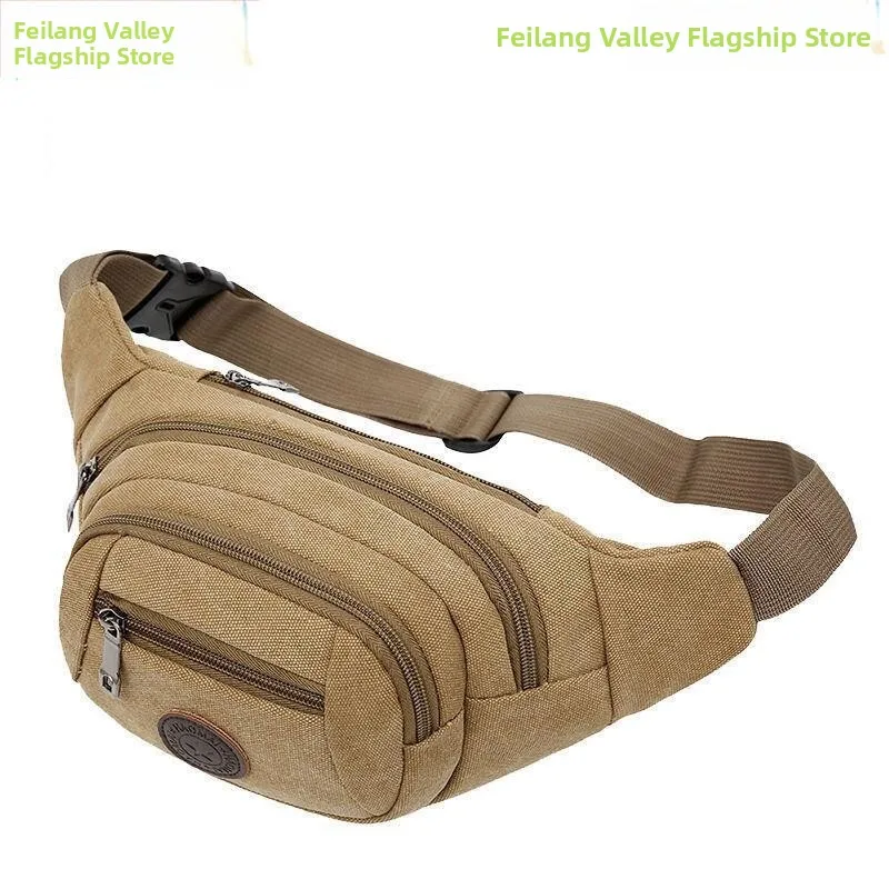 Sporty Thickened Single Shoulder Mobile Phone Bag Large Capacity Outdoor Travel Waist Bag Multi-layer Multi-functional Women'...