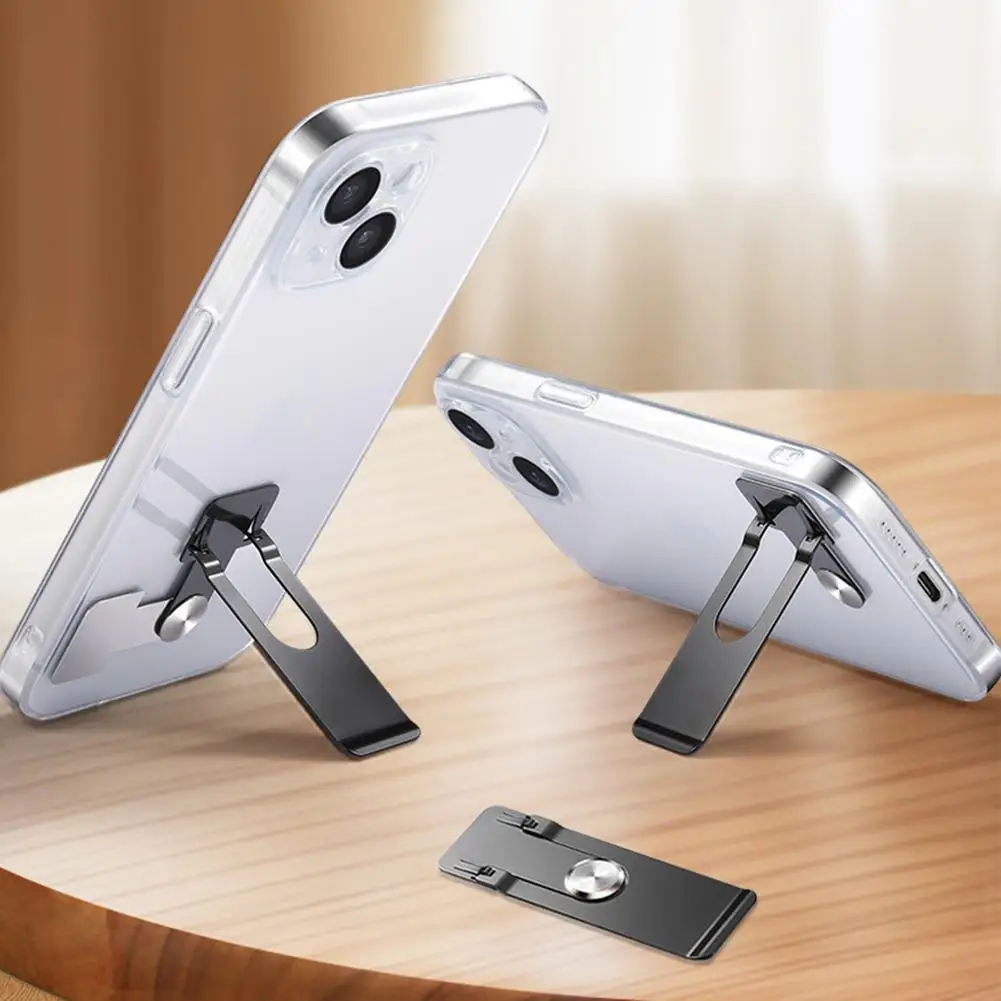 

Universal Phone Holder Bracket Phone Pad Back Sticker Magnetic Foldable Metal Alloy Desktop Phone Stand For IPhone 16 15 14 R9X6