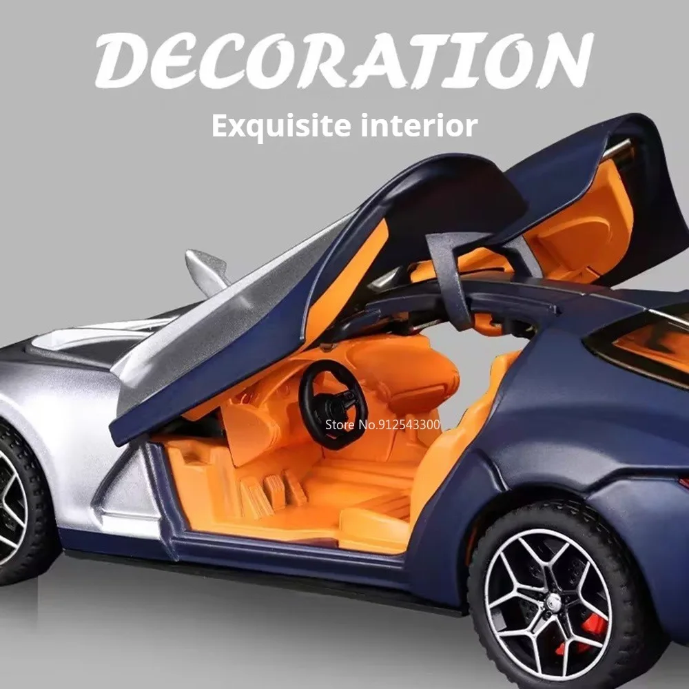 Modèle de voiture en alliage Divo atlantique 1:32, jouet en métal moulé sous pression, son et lumière, jouets à tirer, modèles de supercar de haute Simulation pour enfants, cadeaux