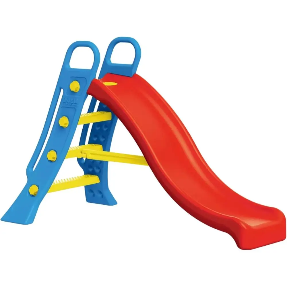 

Bright Plastic Water Slide - Outdoor Fun, Hose Attachable, Suitable for Indoors, Ideal for Kids 2+