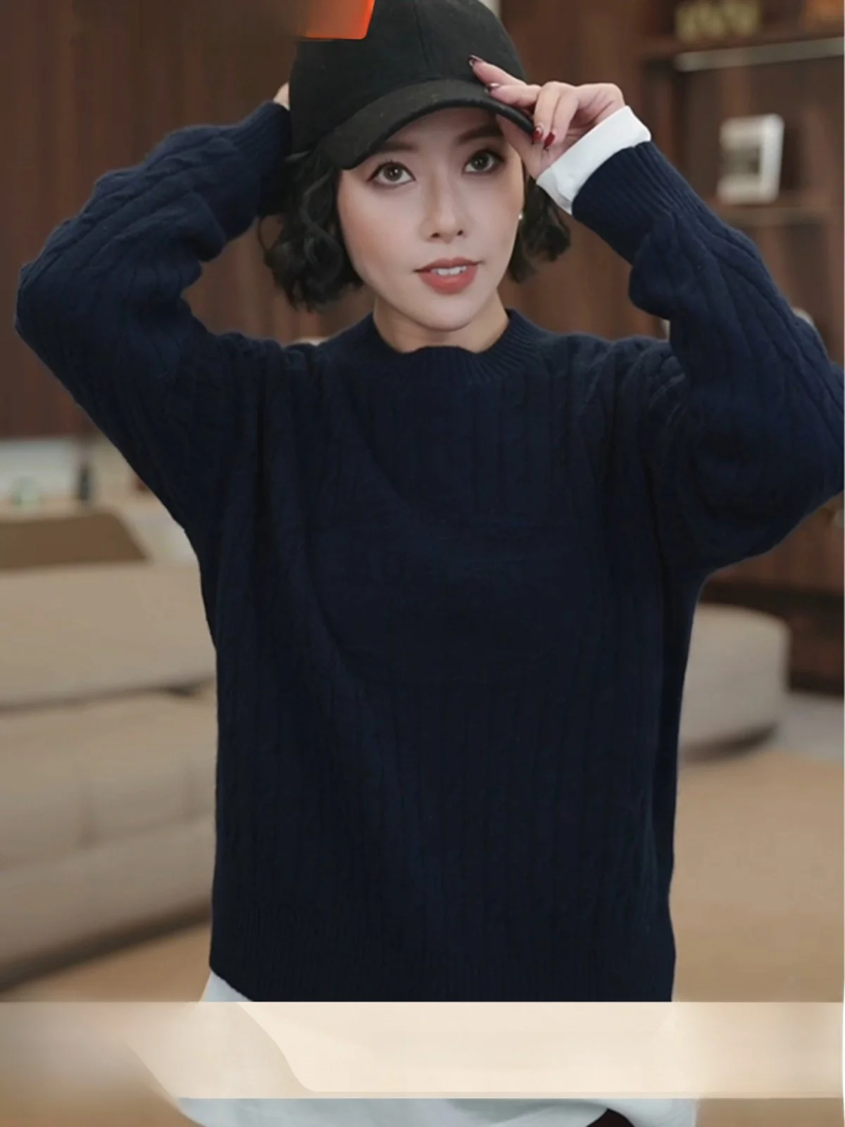 

Casual Camere Woolen Sweater Women's Long Sve round Ne Winter Warm Thiened Faionable Straight Cut Commute Sle
