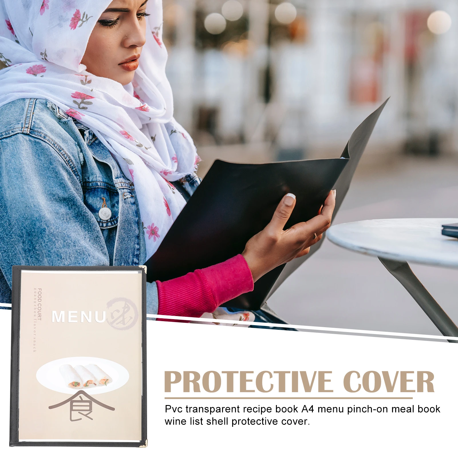 

Premium Pvc Transparent Menu Cover Water Oil Resistant Reusable Easy Clean Menu Protector For Restaurant Hotel Bar