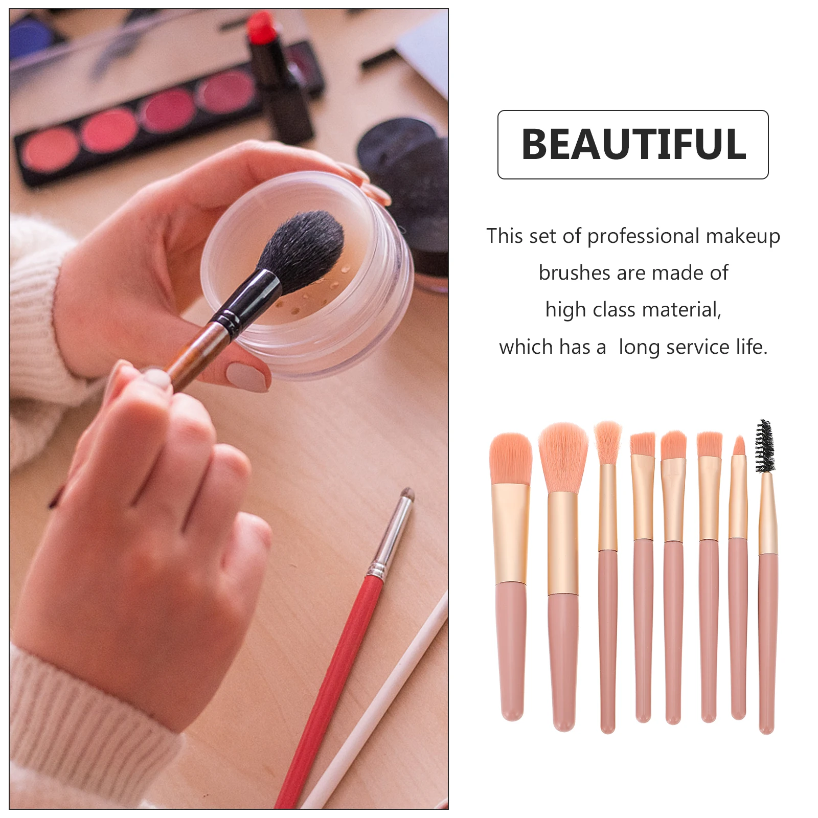 Ensemble de pinceaux de maquillage portables, Mascara à cils de voyage, outils de beauté du visage, fibres artificielles PVC, pinceaux cosmétiques pratiques professionnels