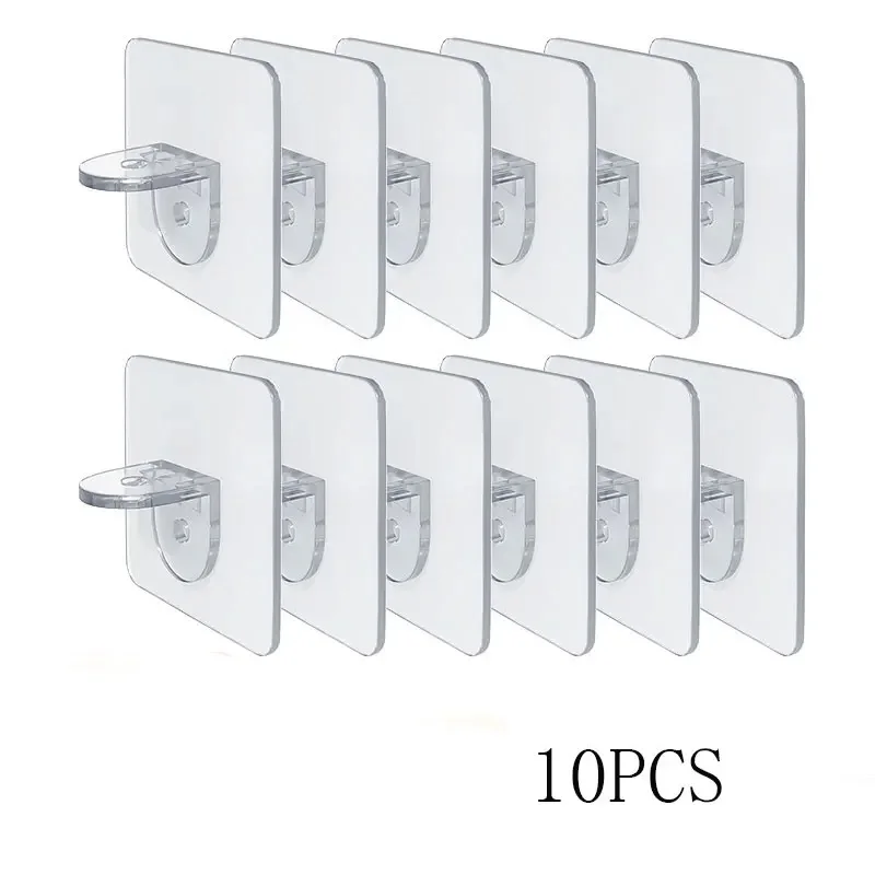 4/10pcs Wardrobe Divider Brackets Non-Marking Sticky Kitchen Cabinet Divider Brackets Anti-Side Slip Layer Support Brackets