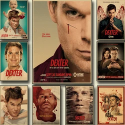 Dexter Morgan TV horror series vintage kraft poster vintage art living room home decoration painting