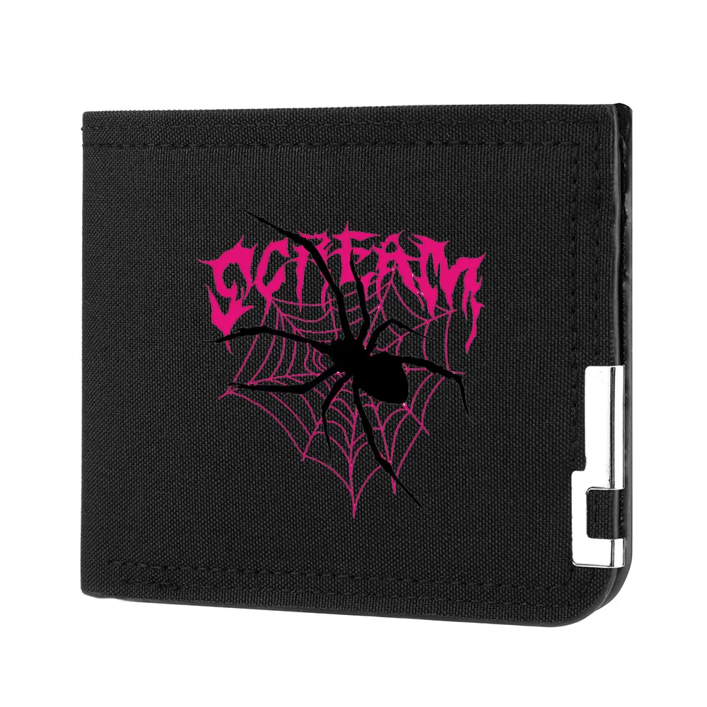 جديد الرجال المحفظة قماش مزدوجة قابلة للطي سستة عملة جيب لحاملي بطاقات الهوية حاملي البطاقات القصيرة المحفظة