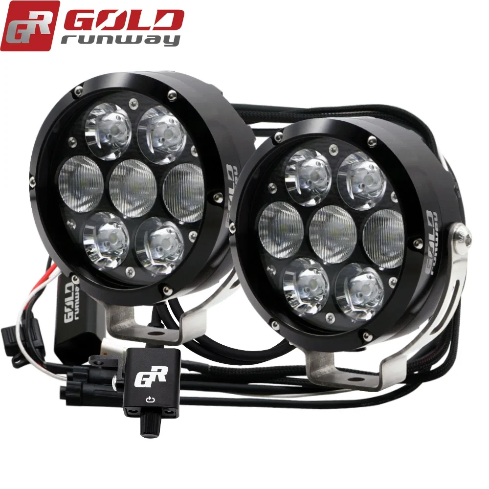 Gold runway 2pcs GR-70X 7500LM USA XML2-U3 LED 12V Universal motorcycle lights - Image 3