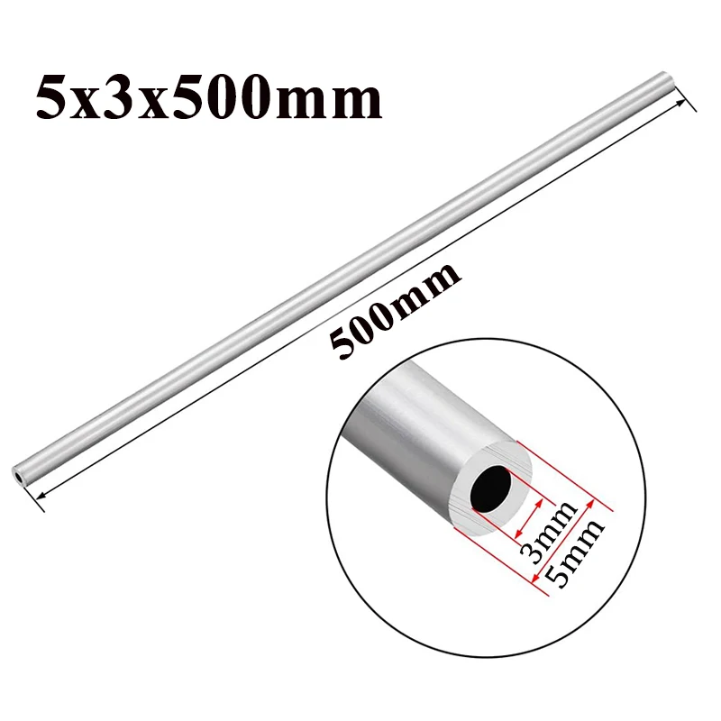 1pcs~10pcs 304 Stainless Steel Round Capillary Seamless long Straight Tube OD 0.3~12mm ID 0.1~11mm length 500mm Multi-spec