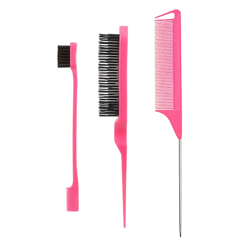 Bristle Slick Back Hair Brush for Sleek Ponytail & Edge Control