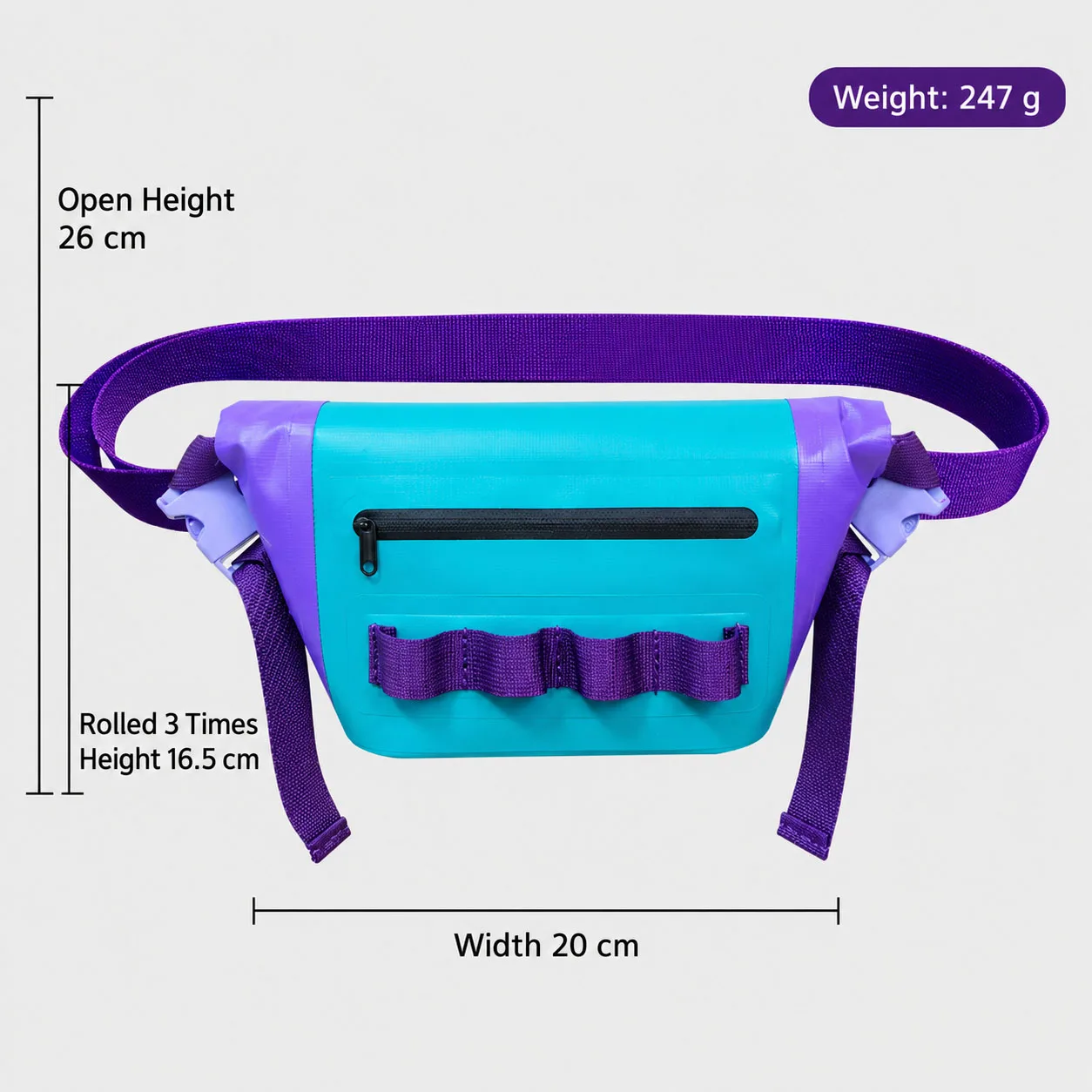 Waterproof Fishing Waist Bag Multifunction Lure Tackle Crossbody Chest Pack Outdoor Hiking Climbing Kayak Gear Storage Pouch