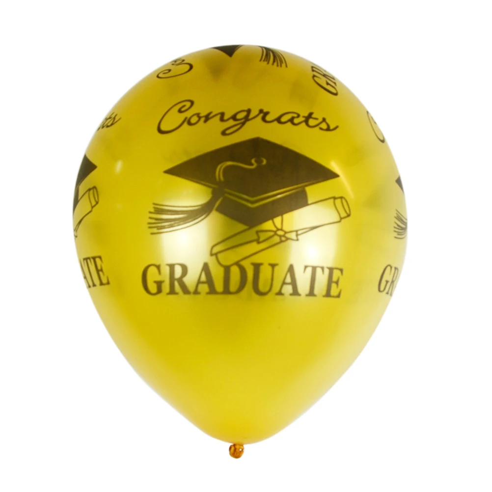 

50pcs Stylish Balloons Supplies Graduation Balloons for Home Bar Club Photo Props Latex Balloon Set