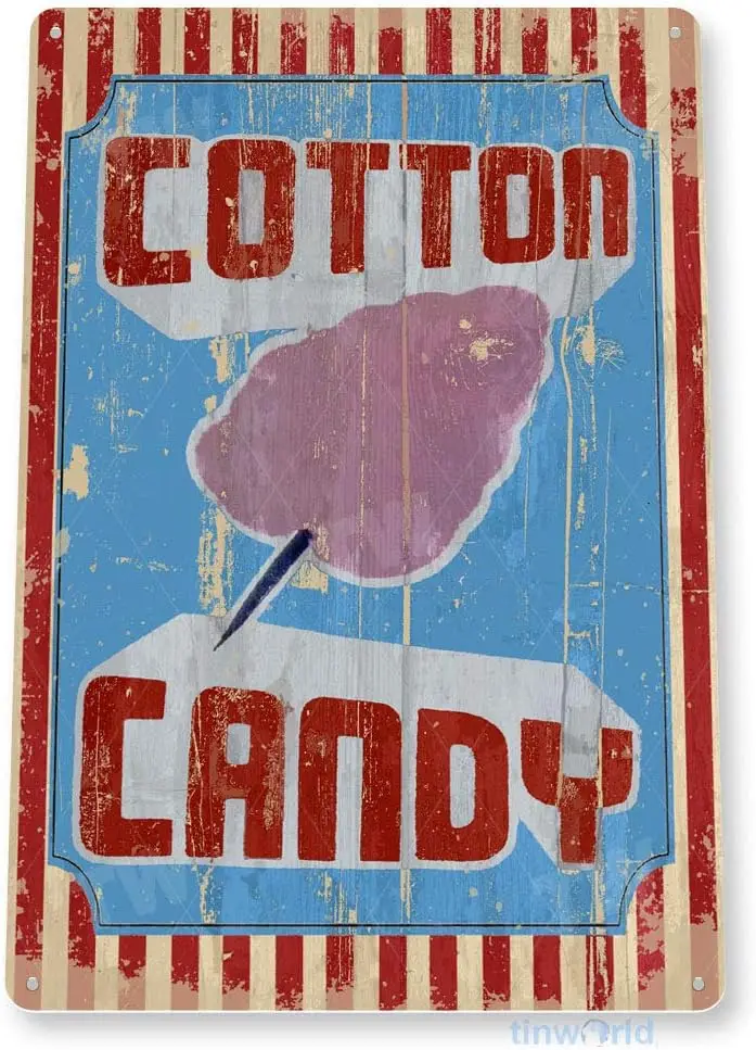 Tinworld Cotton Candy Carnival Sign C893