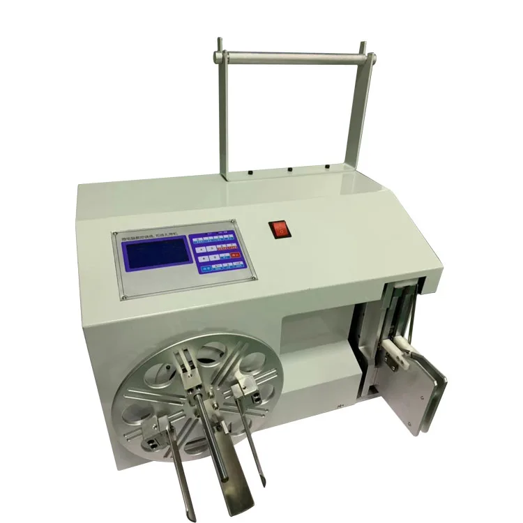 Máquina automática de enrolamento e amarrar fios, enrolamento e empacotamento de cabos