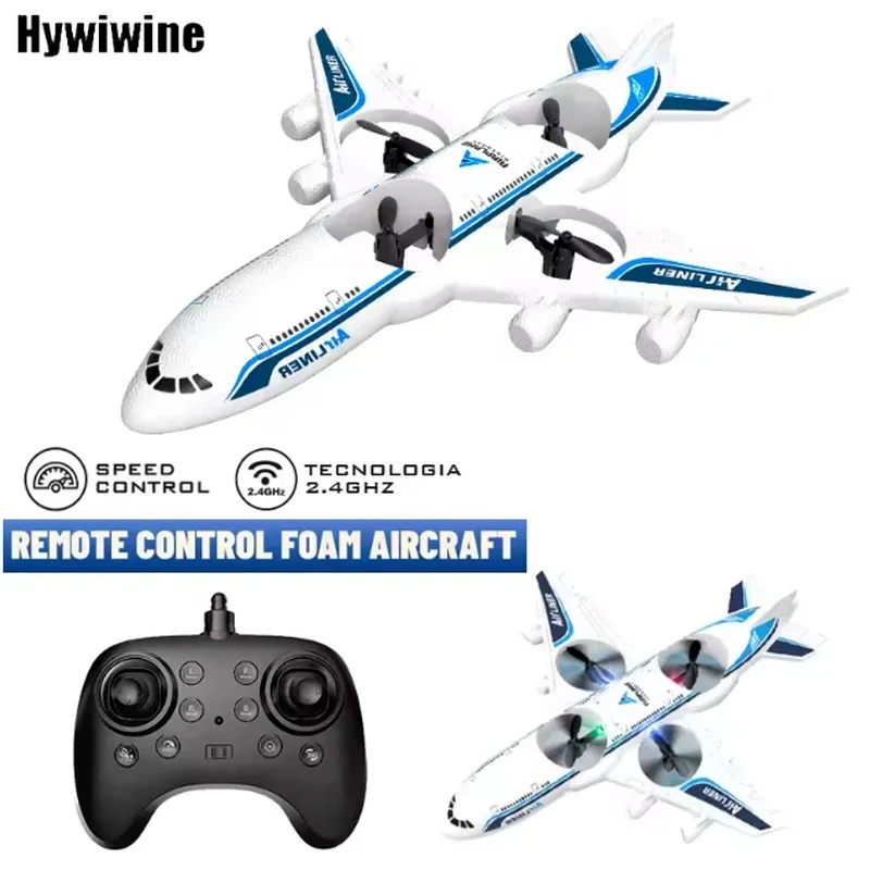 Avión de pasajeros RC Quadcopter Drone Mini avión de espuma con mantenimiento de altitud juguete volador antichoque para niños regalo al aire libre