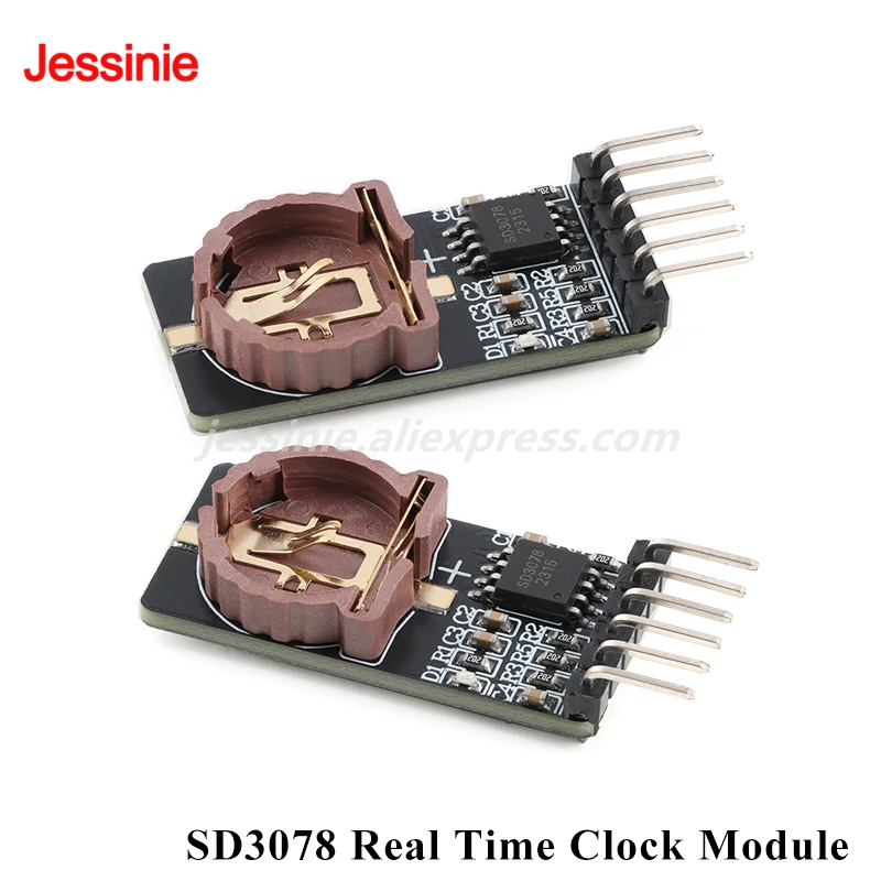 2pcs/1pc SD3078 Real Time Clock Module High Precision Full Temperature Compensation I2C Interface CR1220 Button Battery Holder