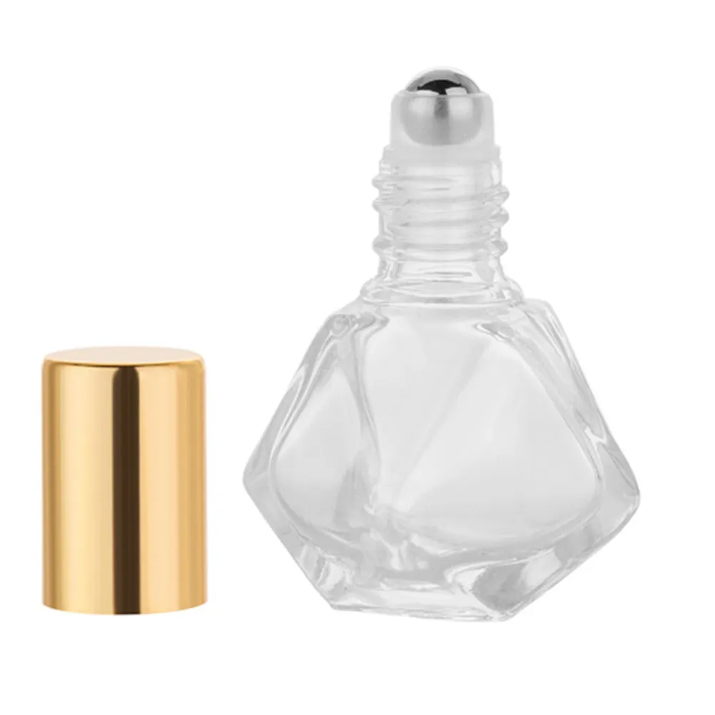 

5Pcs Essential Oil Bottle Glass Refillable Roll-on Portable Travel Subpackaging Bottle Leakproof Perfume Container for Oils