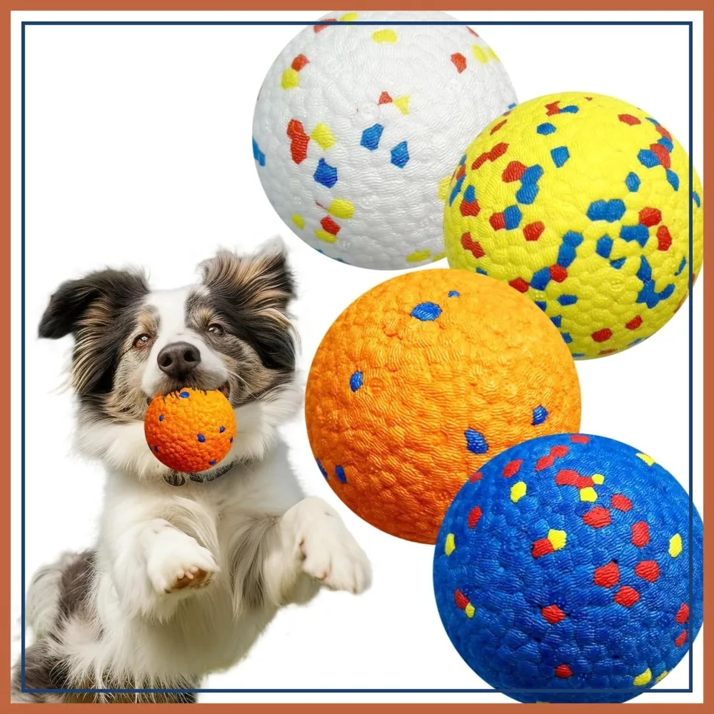 

4 Pcs Large 3.15" Dog Balls for Aggressive Chewers, Durable Bouncy Fetch Toy for Large Medium Dogs