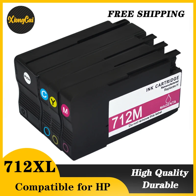 4Color Compatible for HP 712 712 Compatible Ink Cartridge for HP712 for HP Designjet T210 T230 T250 T650 T630 Printer