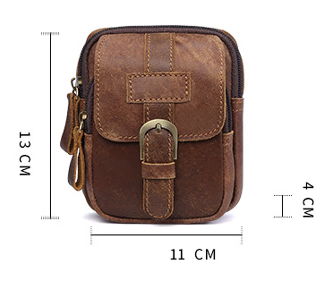 Restore Ancient Ways Recreational Leather Wear Head Layer Cowhide First Layer Cowhide Retro Classic Multi-Function Bags Pocket