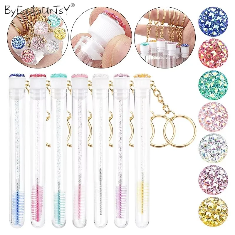 1 قطعة أنبوب رمش فرشاة الحاجب مشط الذهب المفاتيح بريق عصا الماسكارا الرموش تمديد مايكرو فرش لاش رفع ماكياج أداة #1