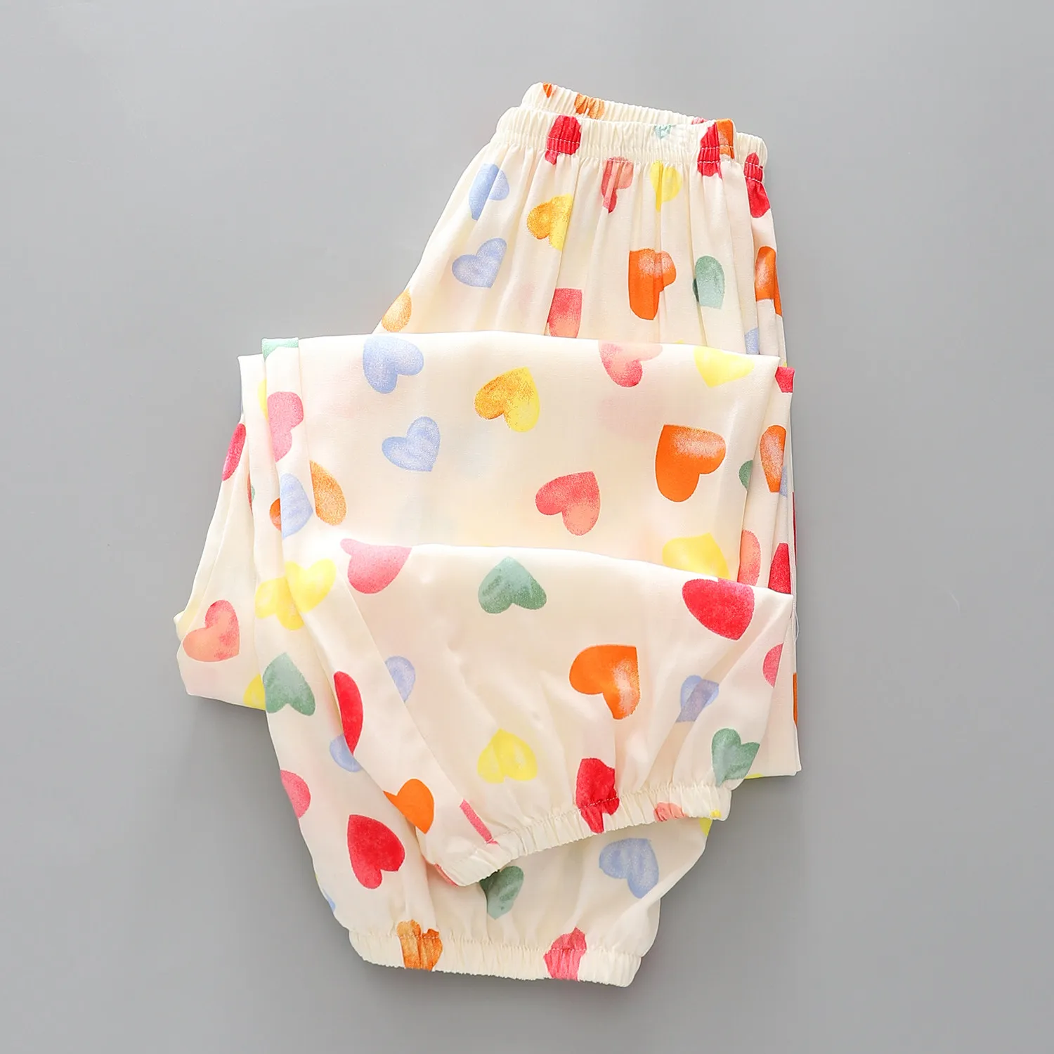 

Summer lightweight breathable cotton and silk children's and adults' loose casual pants with mosquito repellent function for out