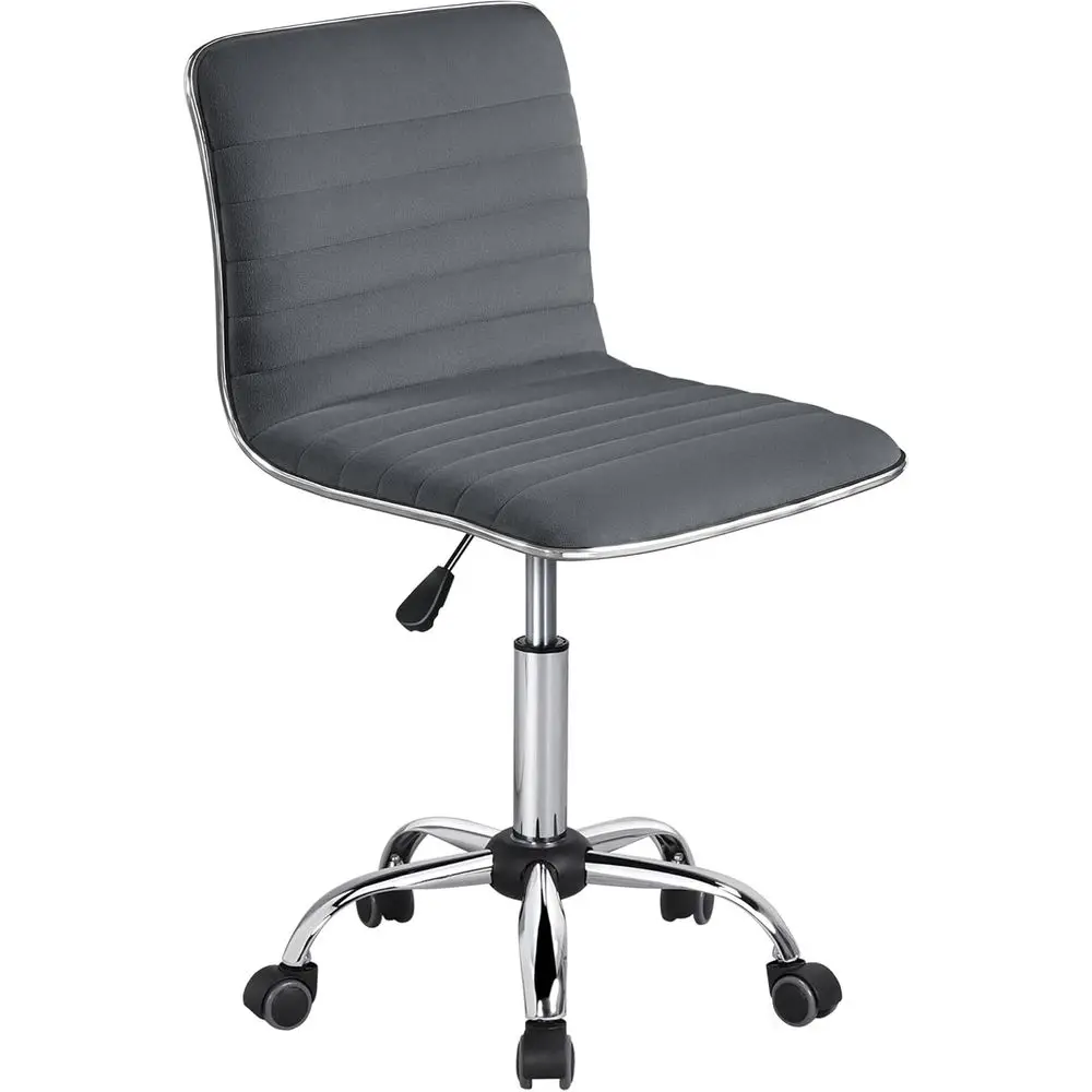 

Velvet ArmlOice Chair, Ergonomic Low Back Desk Chair with Adjustable Height/Wheels, Gray