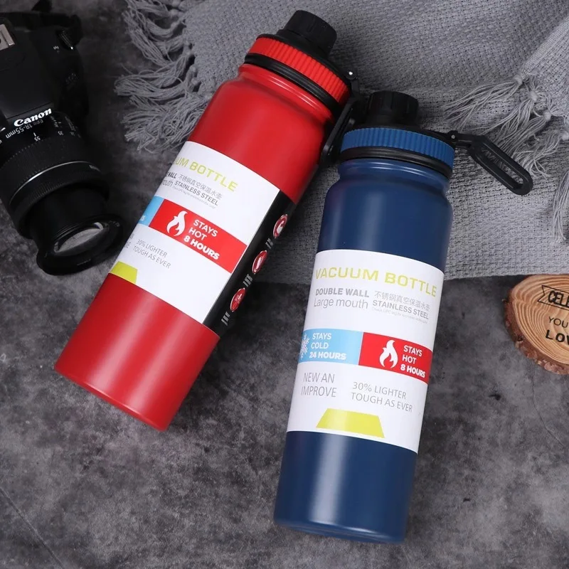 800/1000ML Stainless Steel Thermal Cup Portable Sport Vacuum Flask Keeps Cold and Heat Thermal Mug Travel Thermal Water Bottle