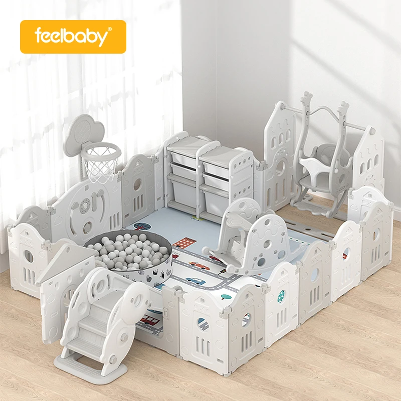 

Портативный складной пластиковый защитный барьер: современный манеж для детей (для дома/улицы), съемный манеж для малышей для спальни, школы, игровой площадки