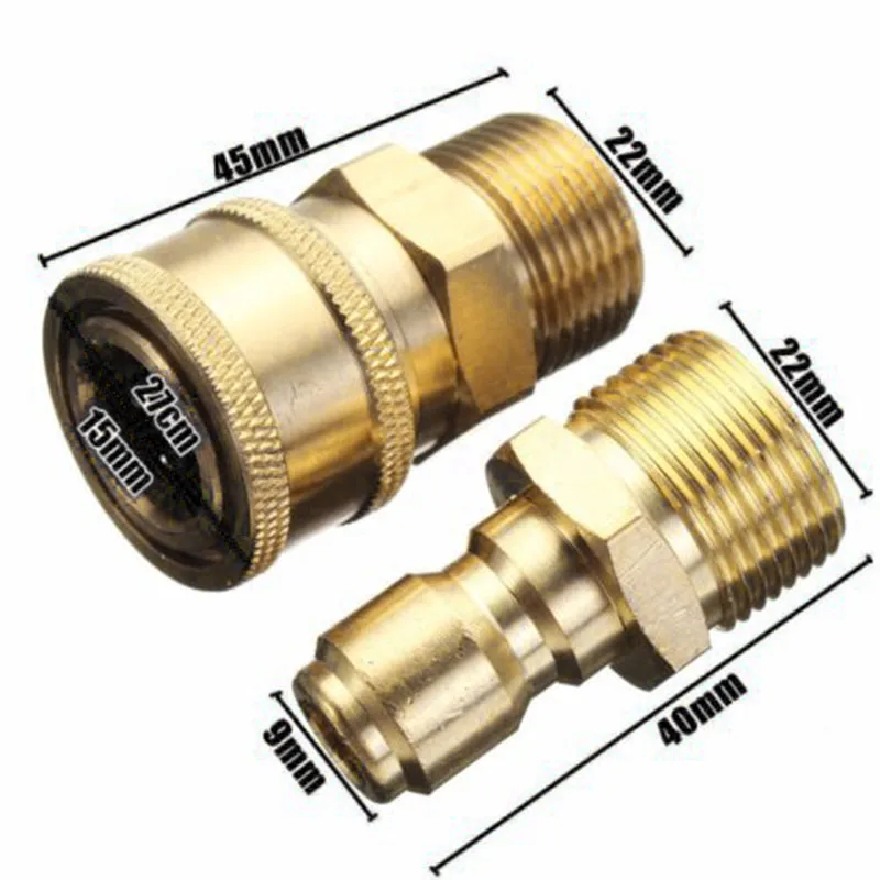 Bottle Adapter m22 pressure washer Adapters hose compressor fitting Fitting washer coupling Quick Release Connector Coupling