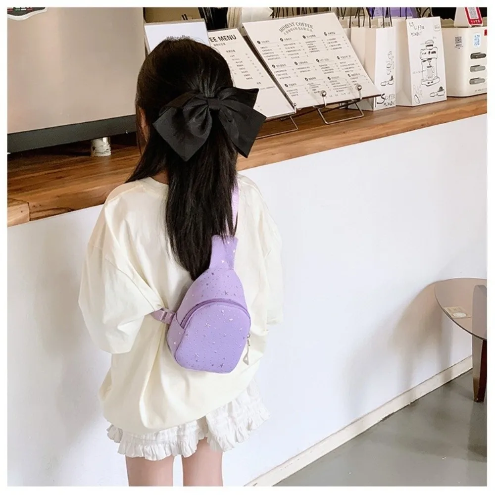 Simple Adjustable Straps Crossbody Backpack Star Print Versatile Chest Bag Lightweight Shoulder Bag Casual Outing