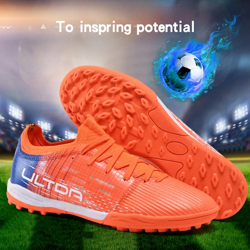 

2024 Men‘s Professional Light Non-Slip Soccer Shoes TF/FG Football Boots Teenagers Cleats Grass Training Outdoor Sport Footwears